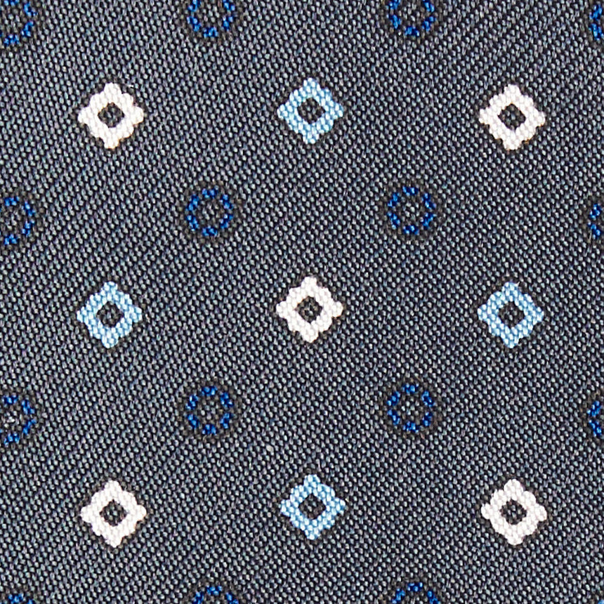 DARK GREY SILK BOWTIE TO SELF-TIE