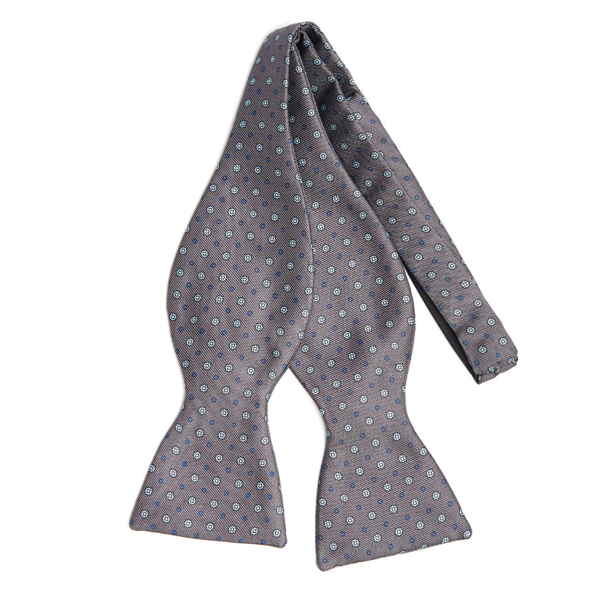 PAPILLON DA ANNODARE IN SETA GRIGIO SCURO