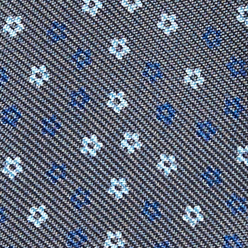 DARK GREY SILK BOWTIE TO SELF-TIE