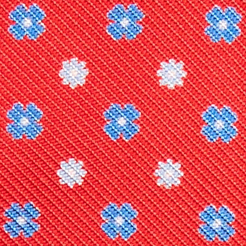 RED SILK BOWTIE TO SELF-TIE