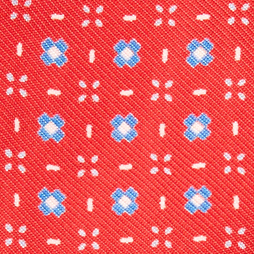 RED SILK BOWTIE TO SELF-TIE