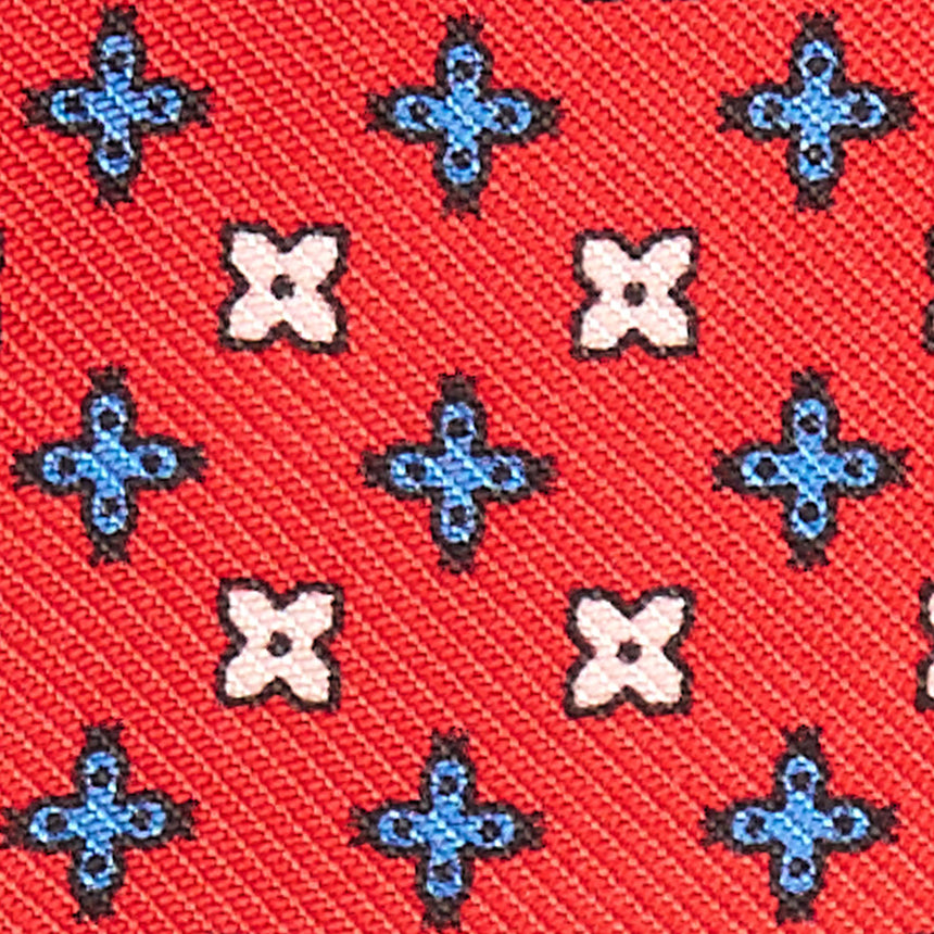 RED SILK BOWTIE TO SELF-TIE