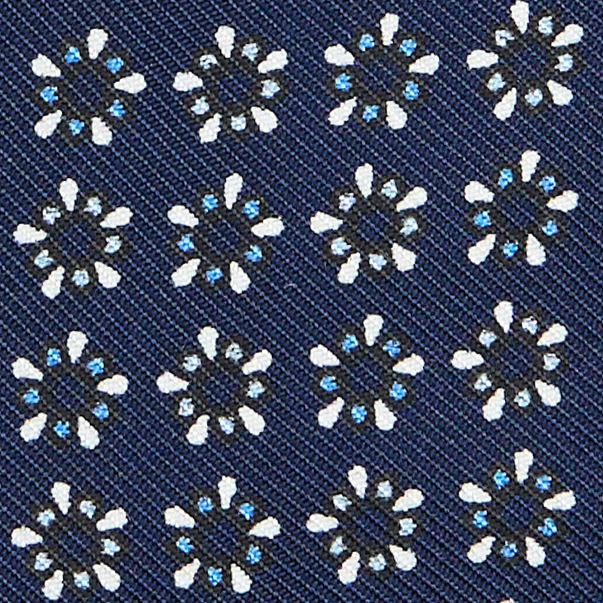 DARK BLUE SILK BOWTIE TO SELF-TIE