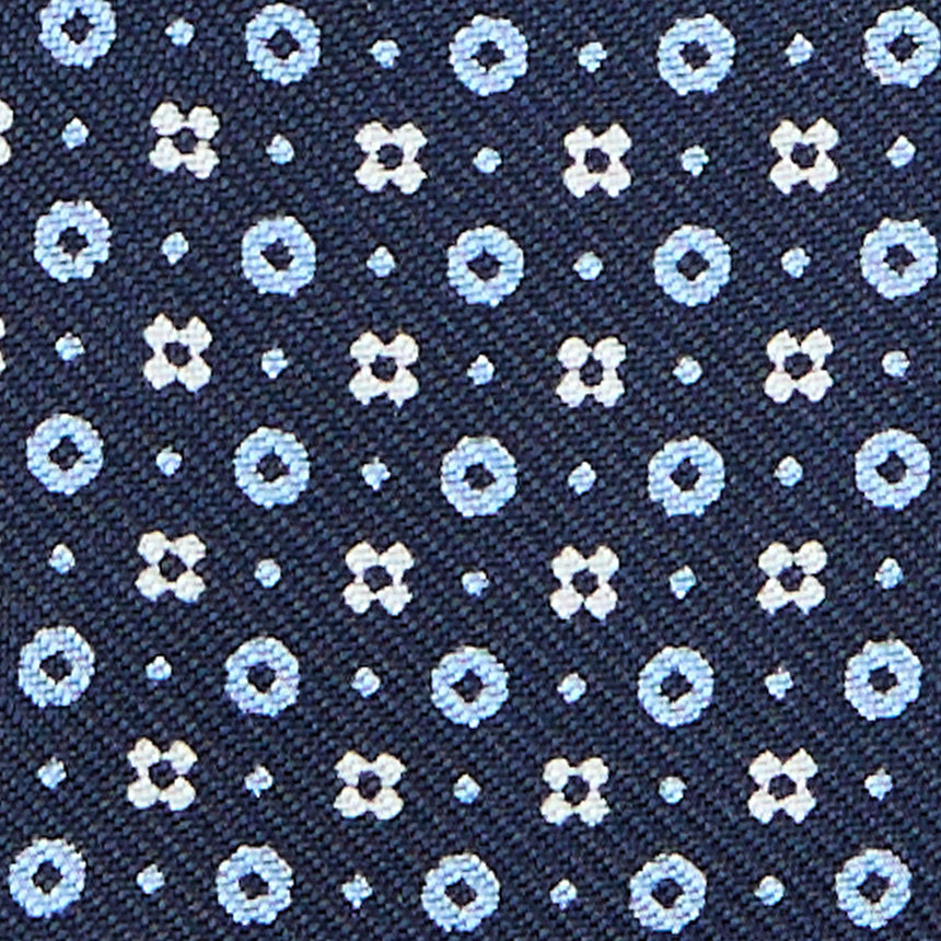 DARK BLUE SILK BOWTIE TO SELF-TIE