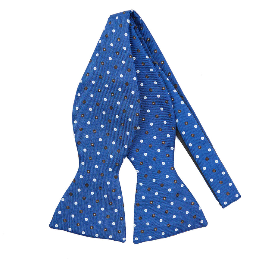 BLUE SILK BOWTIE TO SELF-TIE