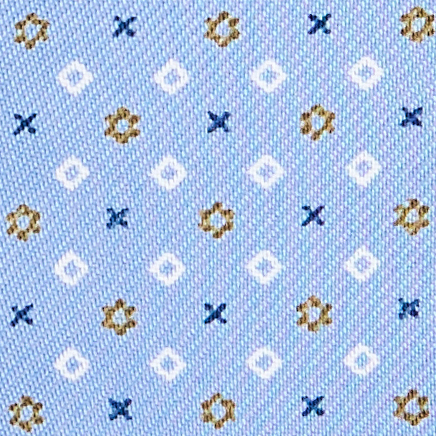 LIGHT BLUE SILK BOWTIE TO SELF-TIE