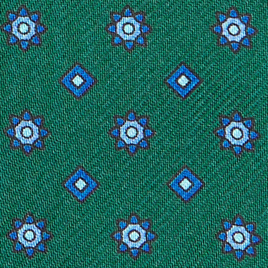 DARK GREEN SILK BOWTIE TO SELF-TIE