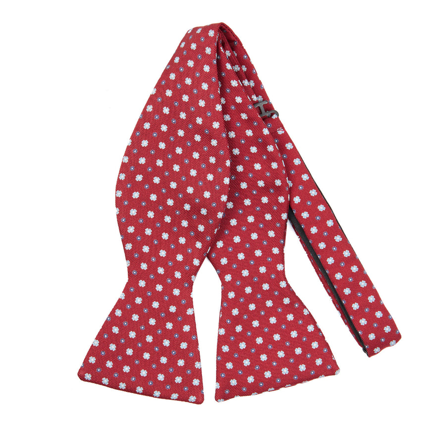 BURGUNDY SILK BOWTIE TO SELF-TIE