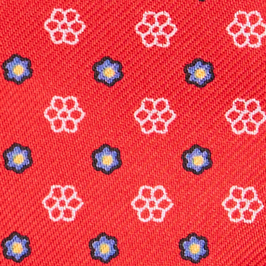 RED SILK BOWTIE TO SELF-TIE