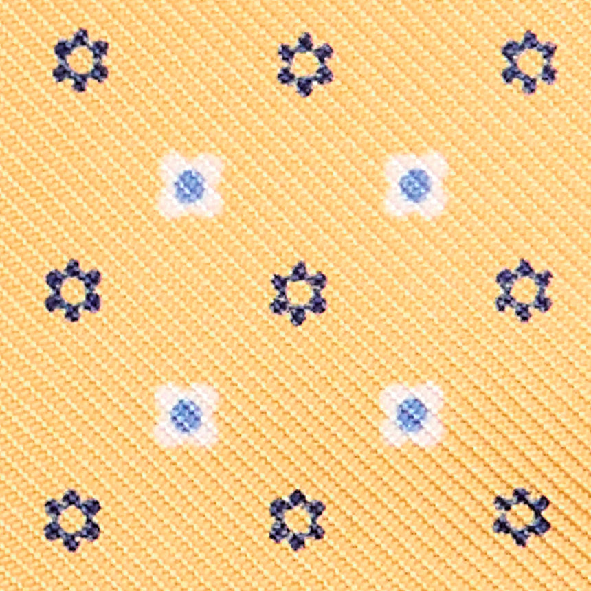 YELLOW SILK BOWTIE TO SELF-TIE