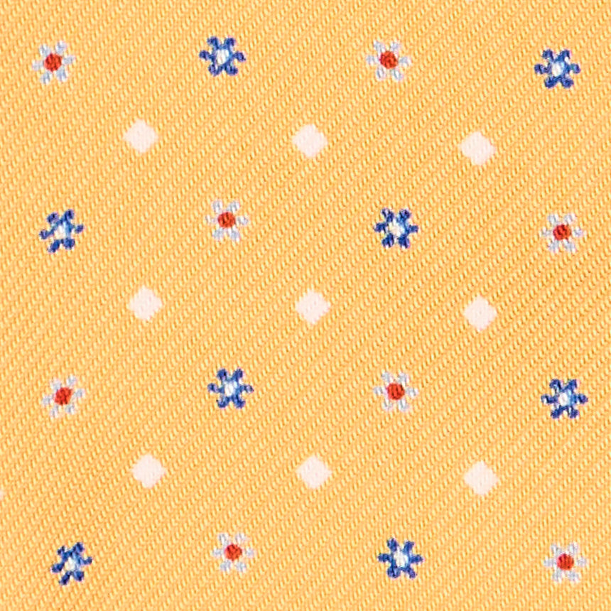 YELLOW SILK BOWTIE TO SELF-TIE