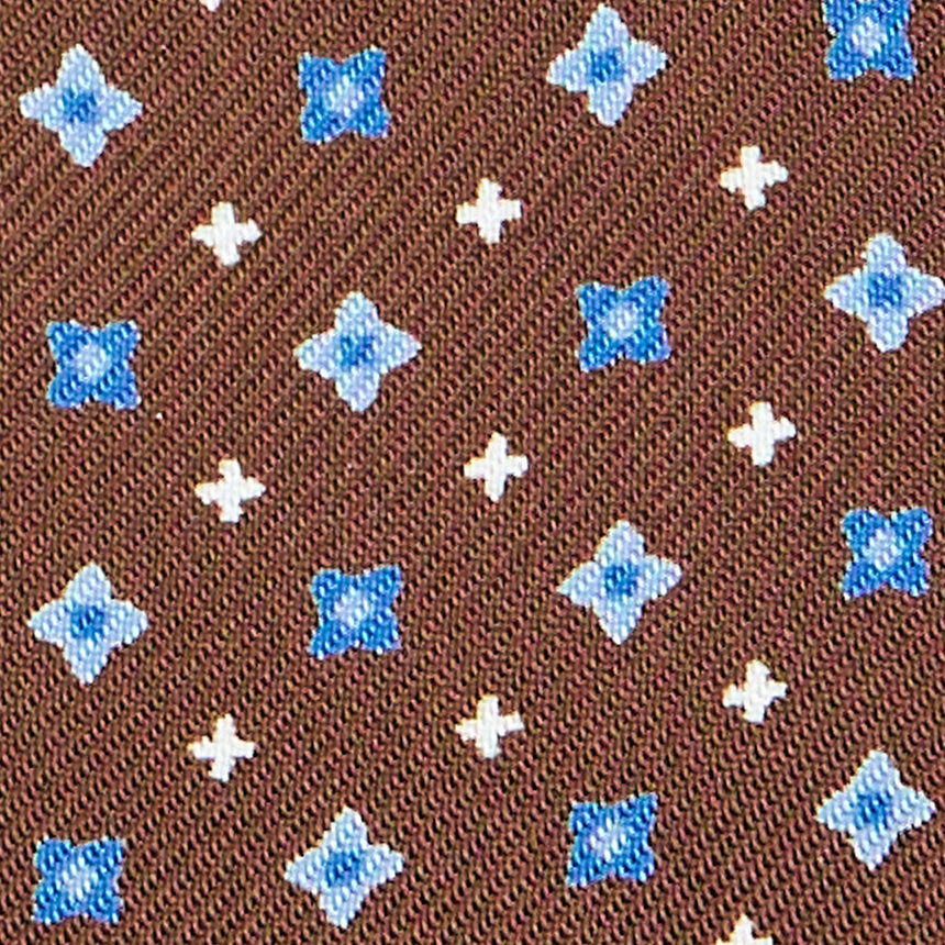 DARK BROWN SILK BOWTIE TO SELF-TIE