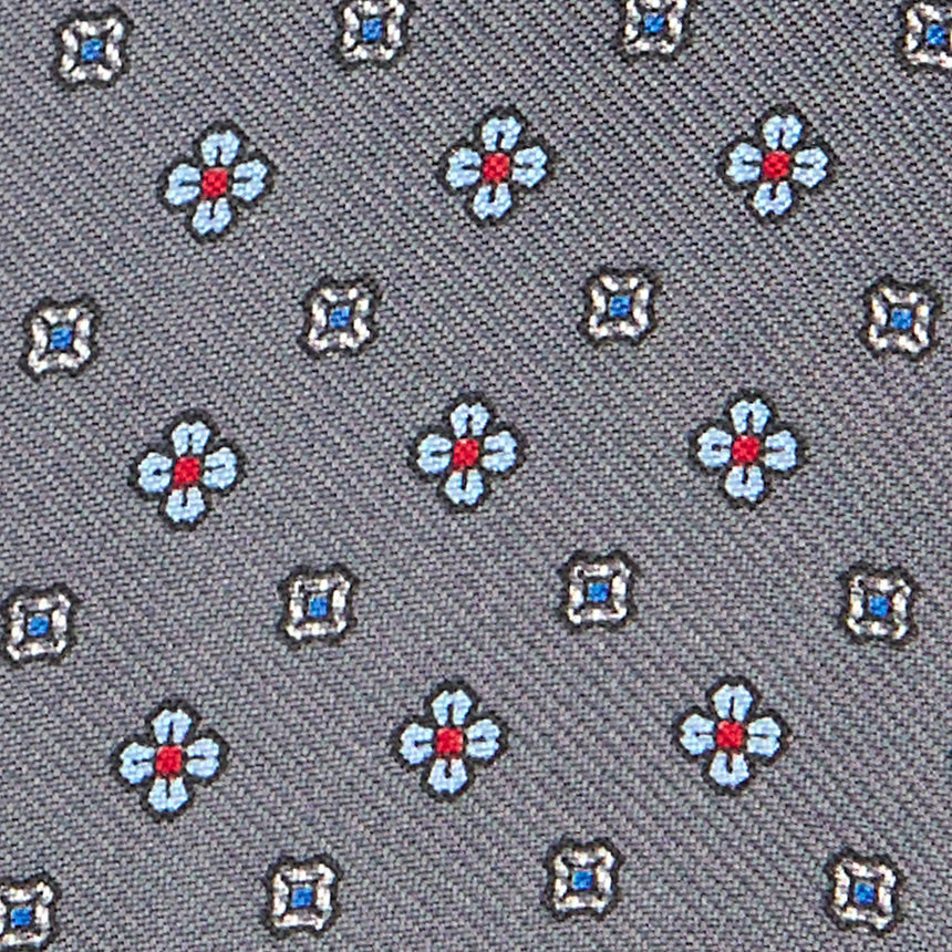 DARK GREY SILK BOWTIE TO SELF-TIE