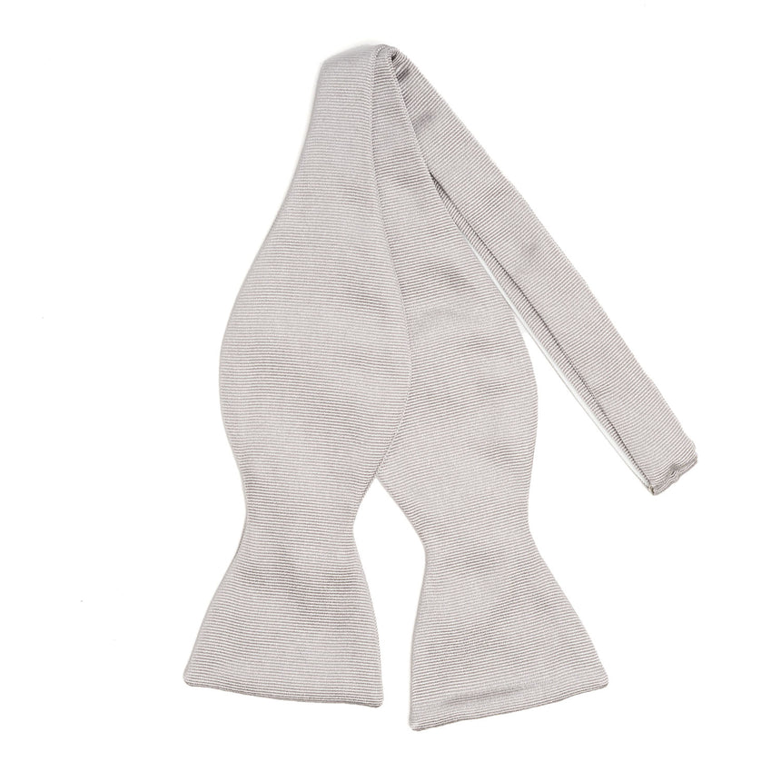 PAPILLON DA ANNODARE IN SETA GRIGIO CHIARO