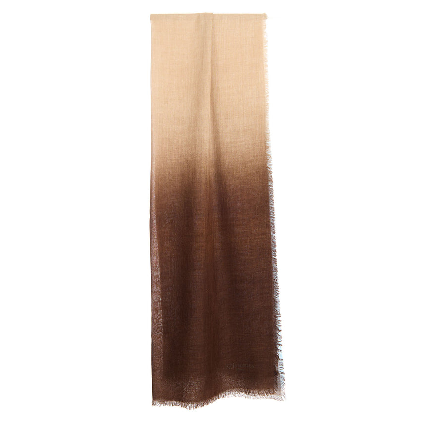LIGHT BLUE AND BROWN CASHMERE PASHMINA