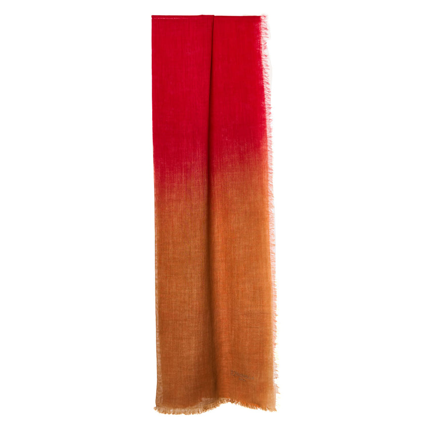 PASHMINA ARANCIONE E MARRONE EFFETTO SFUMATO