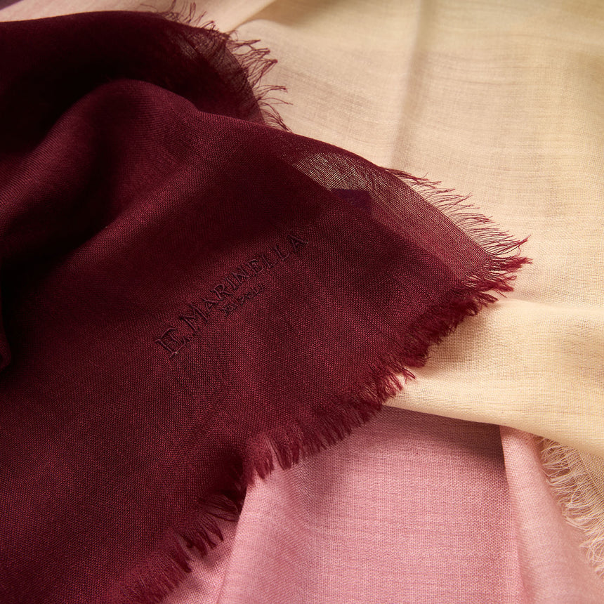 PASHMINA FUCSIA E ROSA CHIARO EFFETTO SFUMATO