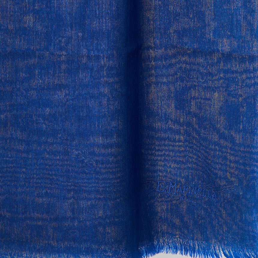 PASHMINA BLU E GIALLA EFFETTO SFUMATO