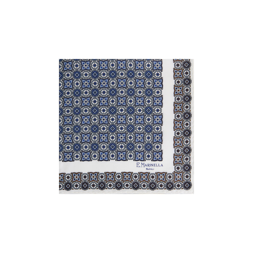 POCHETTE DA TASCHINO IN SETA STAMPATA BIANCA
