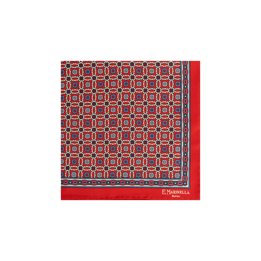 POCHETTE DA TASCHINO IN SETA STAMPATA ROSSO