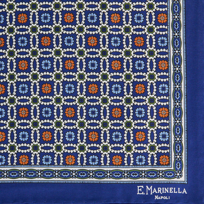 POCHETTE DA TASCHINO IN SETA STAMPATA BLUETTE