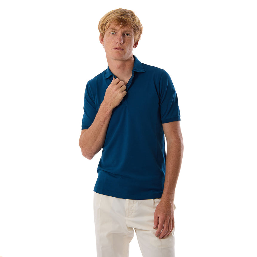 POLO MANICA CORTA BLU