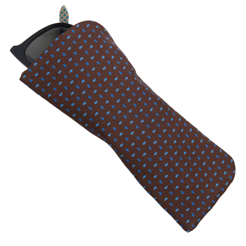 DARK BROWN GLASSES CASE