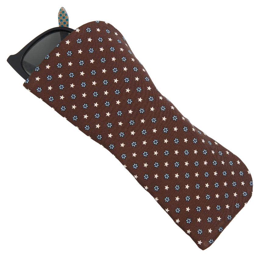 DARK BROWN GLASSES CASE
