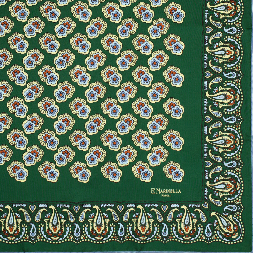 DARK GREEN SILK SCARF 65