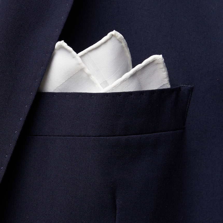 WHITE CEREMONIAL POCKET SQUARE