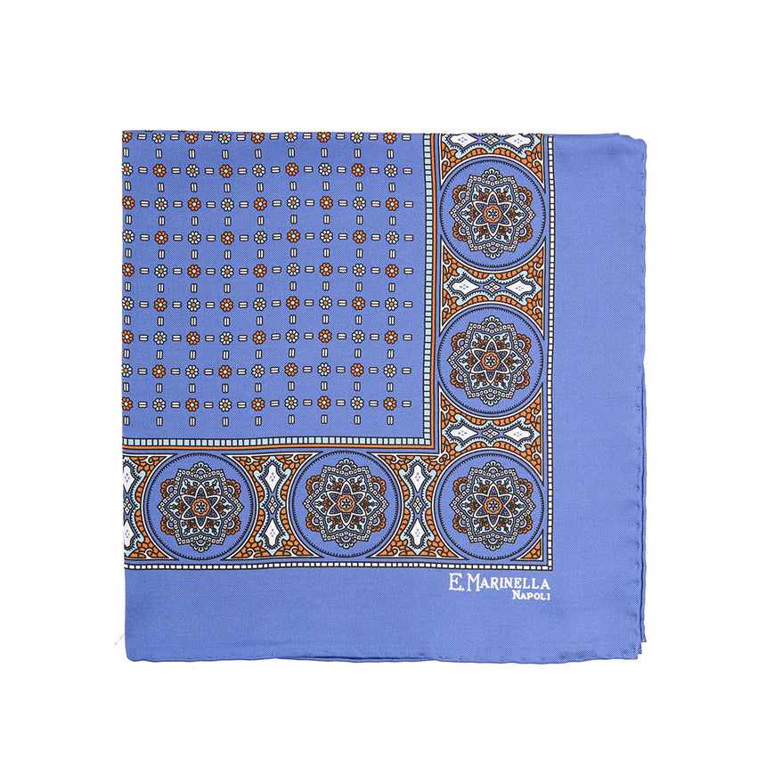 POCHETTE DA TASCHINO IN SETA STAMPATA A MANO POLVERE