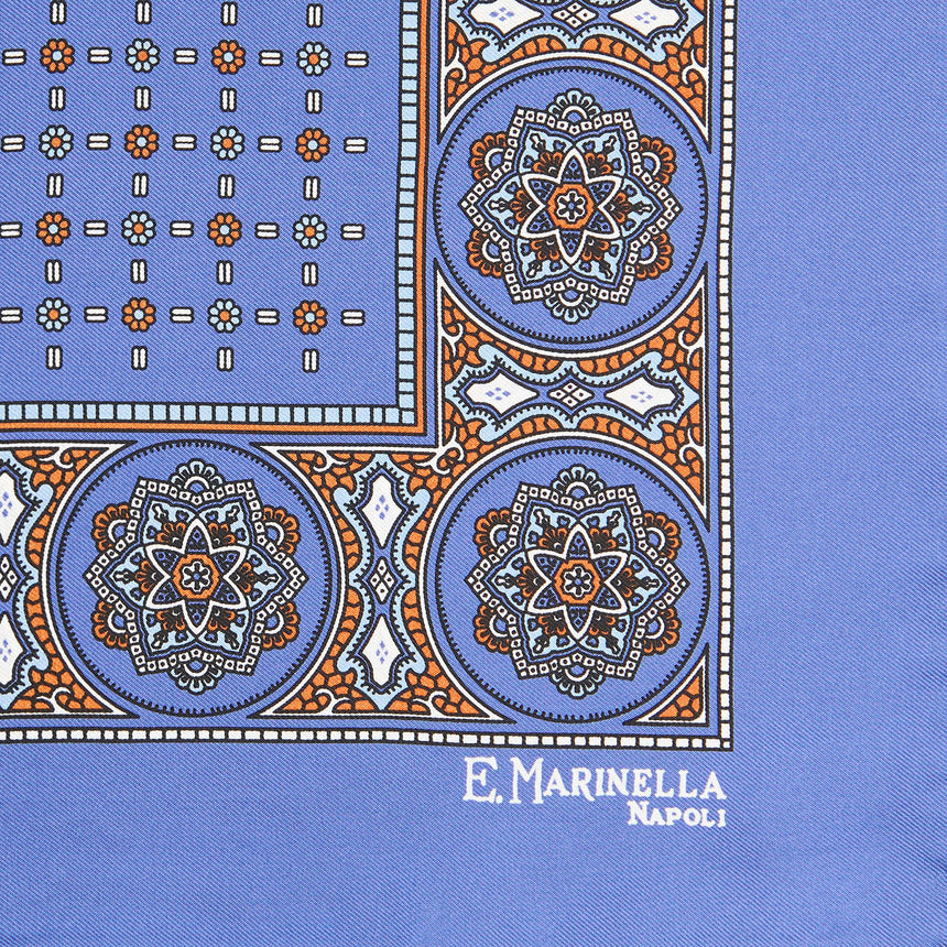 POCHETTE DA TASCHINO IN SETA STAMPATA A MANO POLVERE