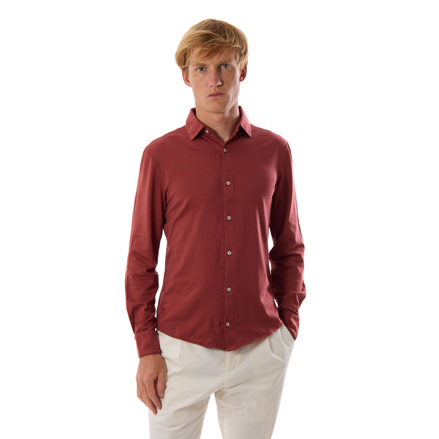 POLO CAMICIA MARRONE CHIARO