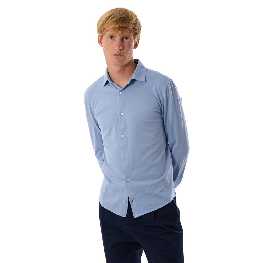 POLO CAMICIA AZZURRO POLVERE