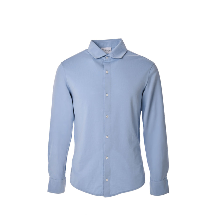 POLO CAMICIA AZZURRO POLVERE