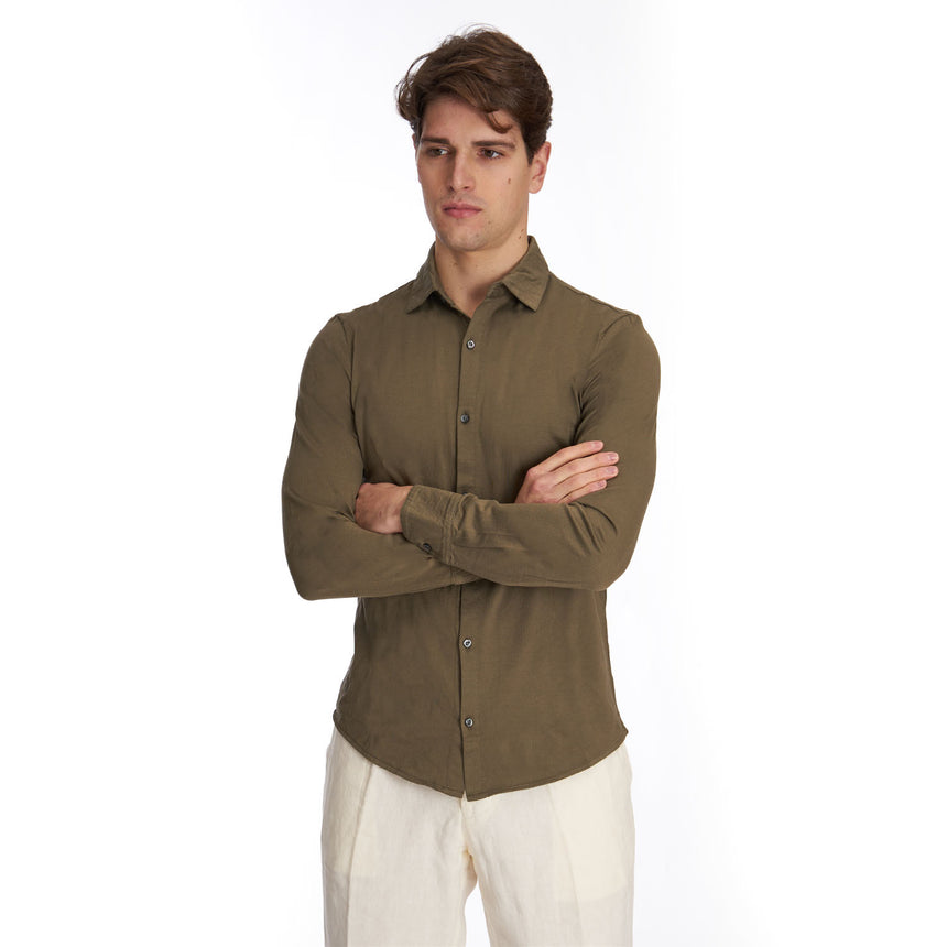 POLO CAMICIA VERDE SCURO