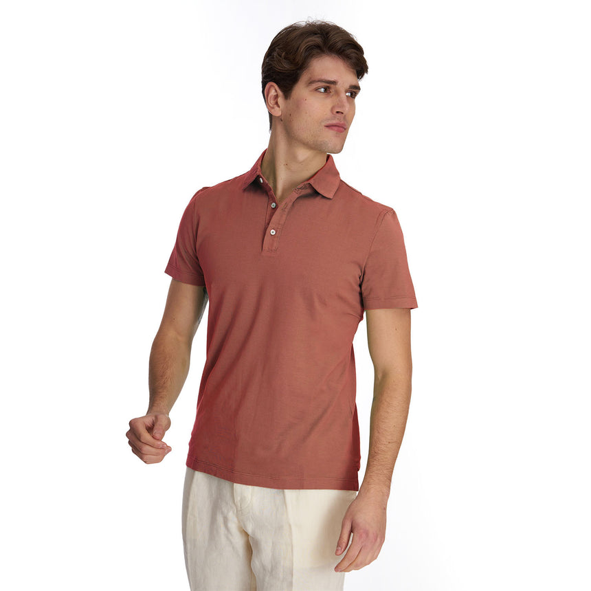 LIGHT BROWN SHORT SLEEVE POLO