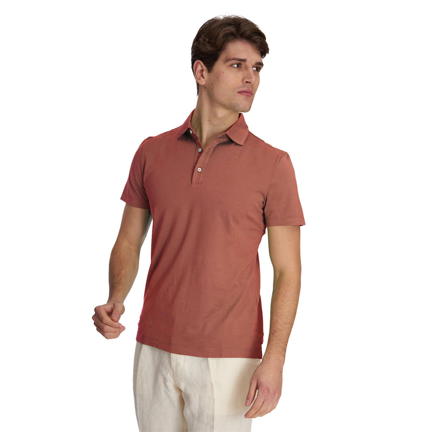 LIGHT BROWN SHORT SLEEVE POLO