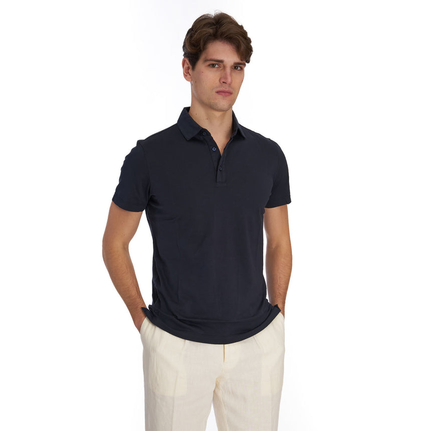 DARK BLUE SHORT SLEEVE POLO
