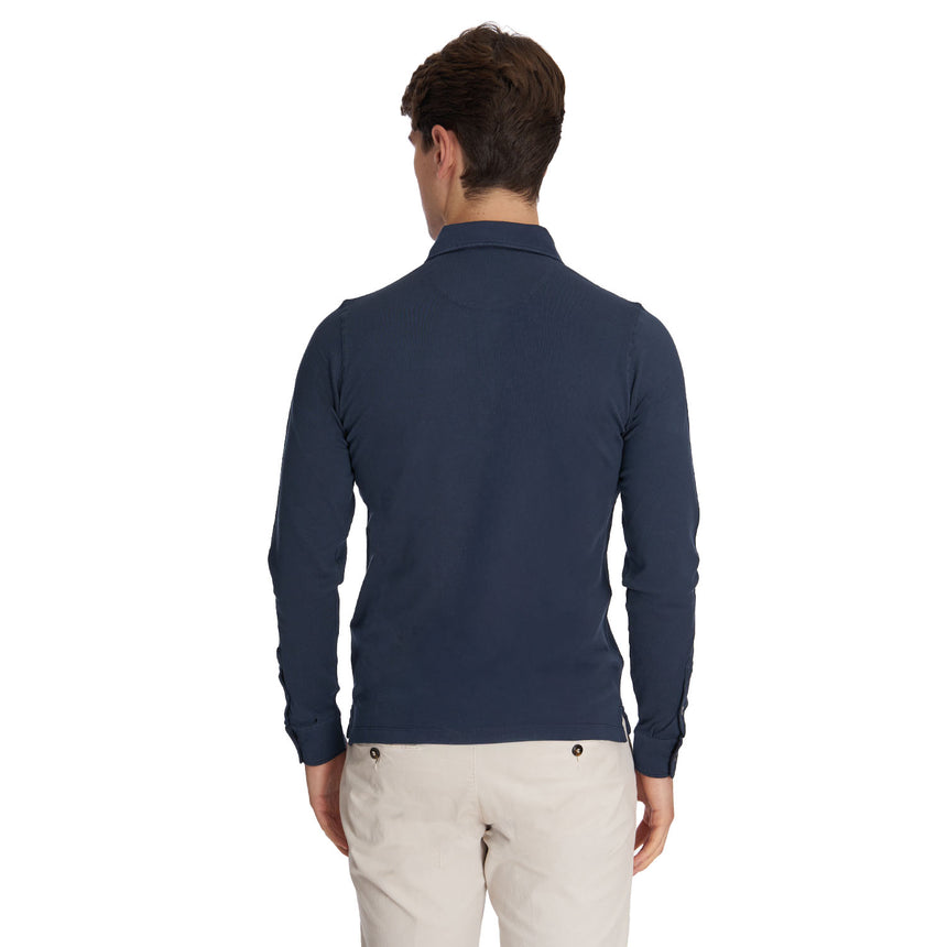 DARK BLUE LONGE SLEEVE POLO