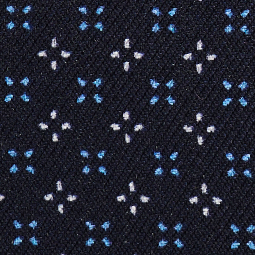 PORTACARTE DI CREDITO SETA E PELLE BLU SCURO