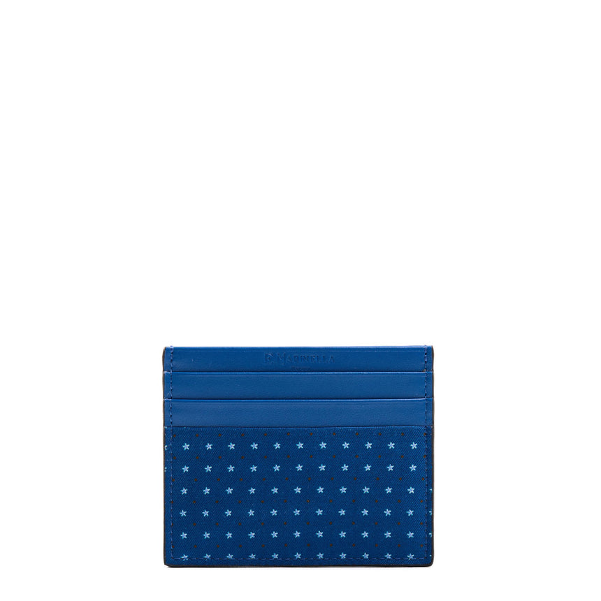 BLUETTE LEATHER AND SILK CREDIT CARD HOLDER