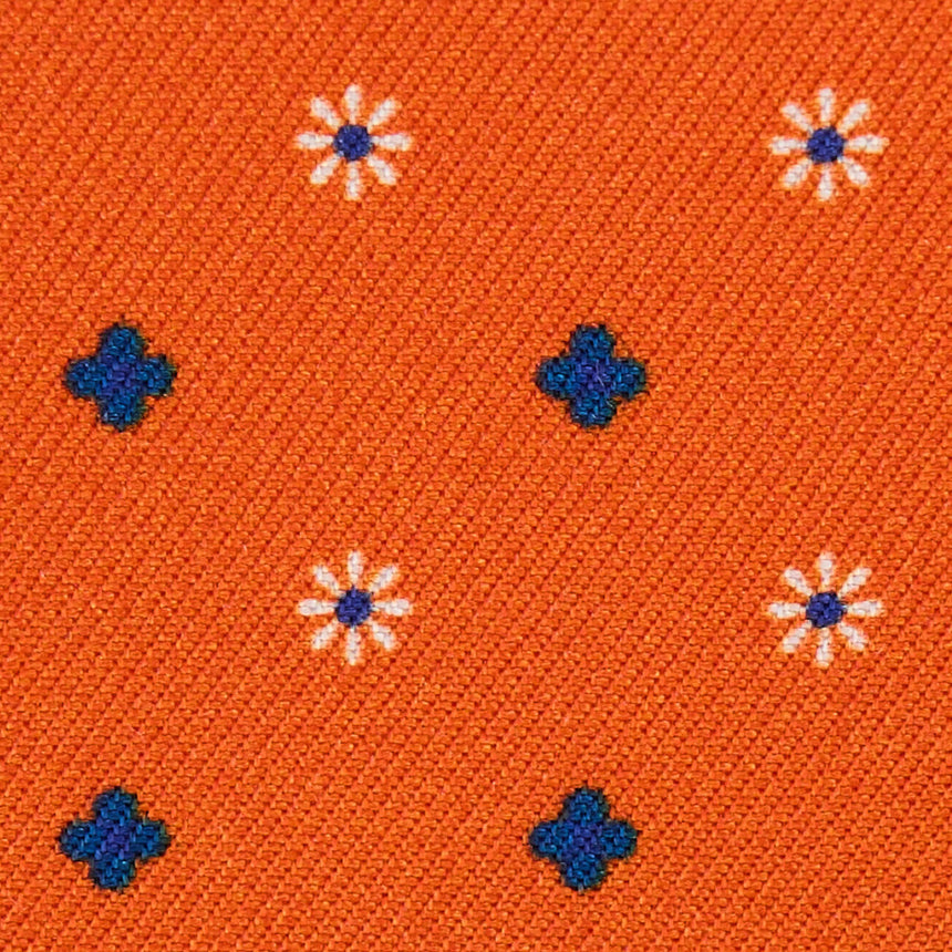 PORTACARTE DI CREDITO SETA E PELLE ARANCIONE