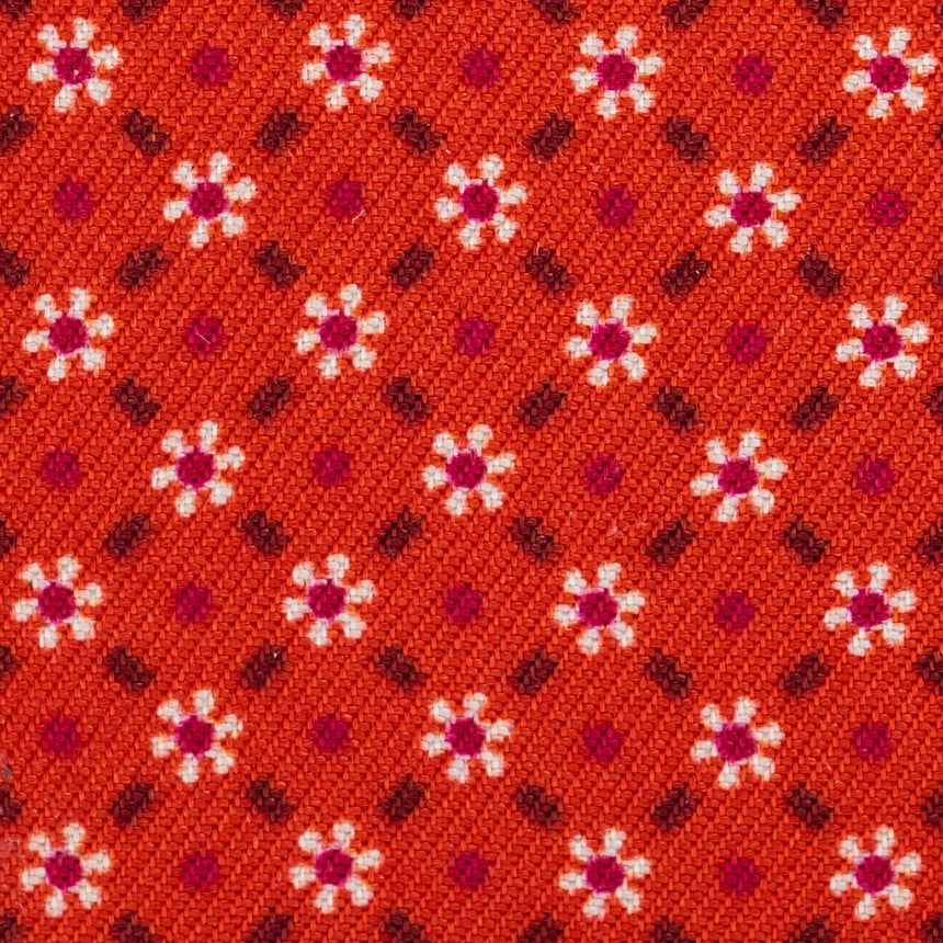 PORTACARTE DI CREDITO SETA E PELLE ARANCIONE