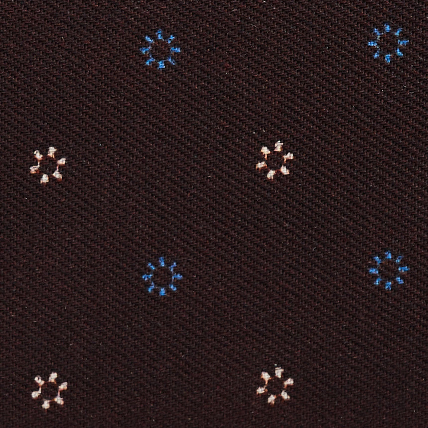 PORTACARTE DI CREDITO SETA E PELLE MARRONE SCURO