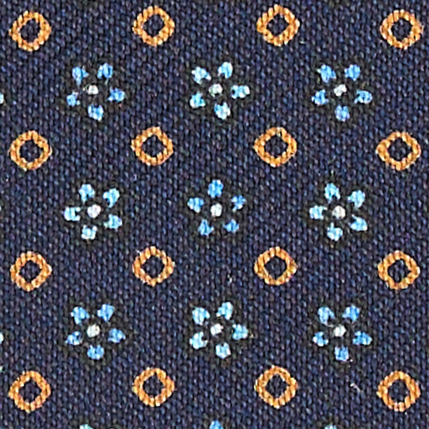 PORTACARTE DI CREDITO SETA E PELLE BLU