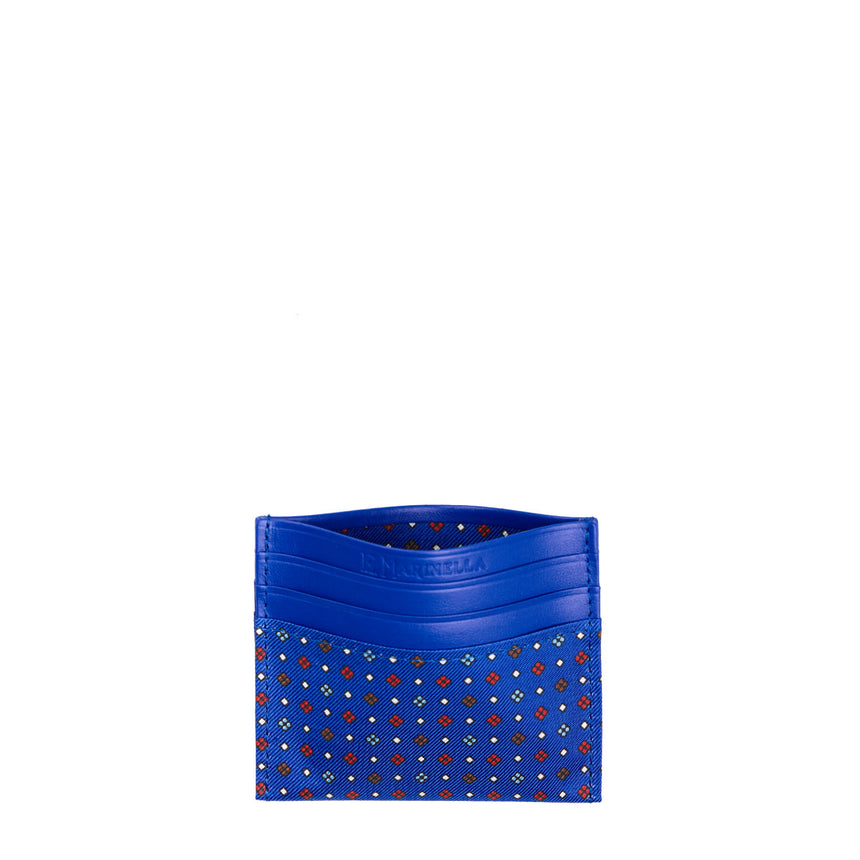 BLUETTE LEATHER AND SILK CREDIT CARD HOLDER