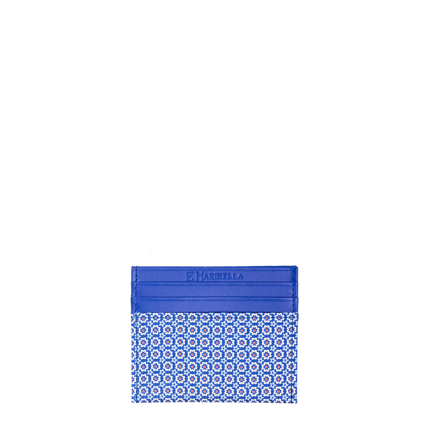 BLUETTE LEATHER AND SILK CREDIT CARD HOLDER