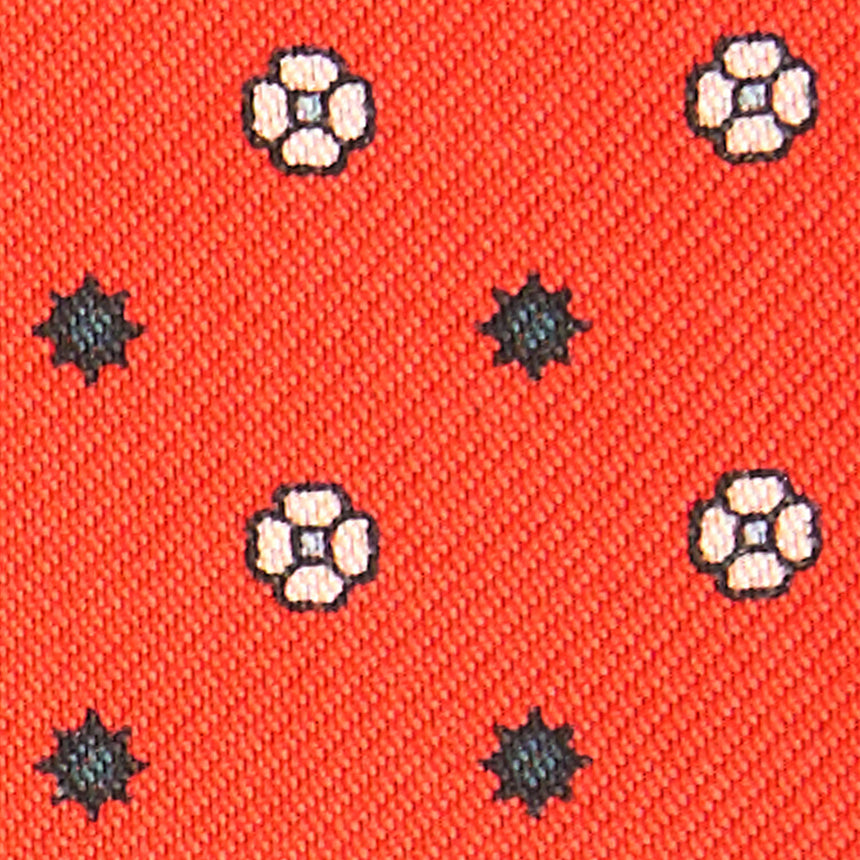 PORTACARTE DI CREDITO SETA E PELLE ARANCIONE