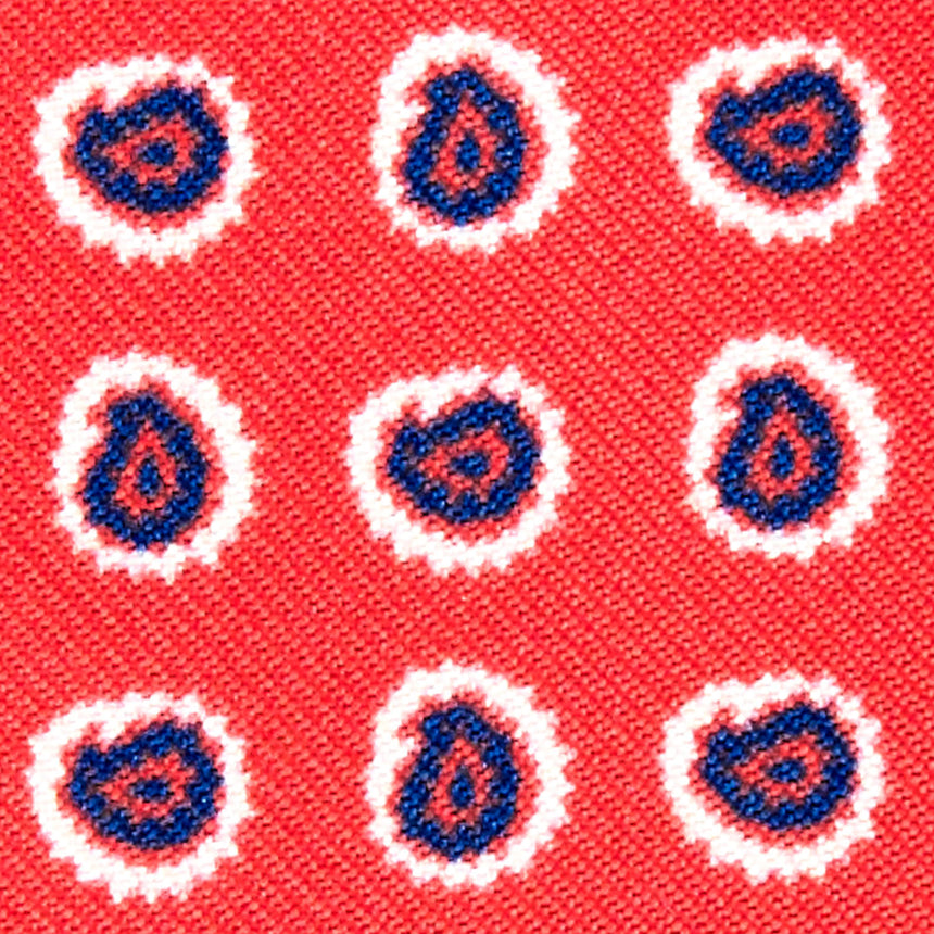 RED LEATHER AND SILK CREDIT CARD HOLDER